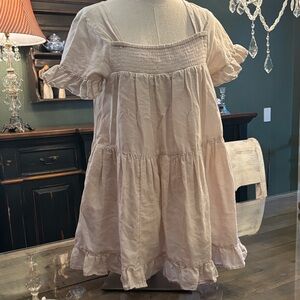 Free people BoHo mini Ruffled Short Sleeve Dress